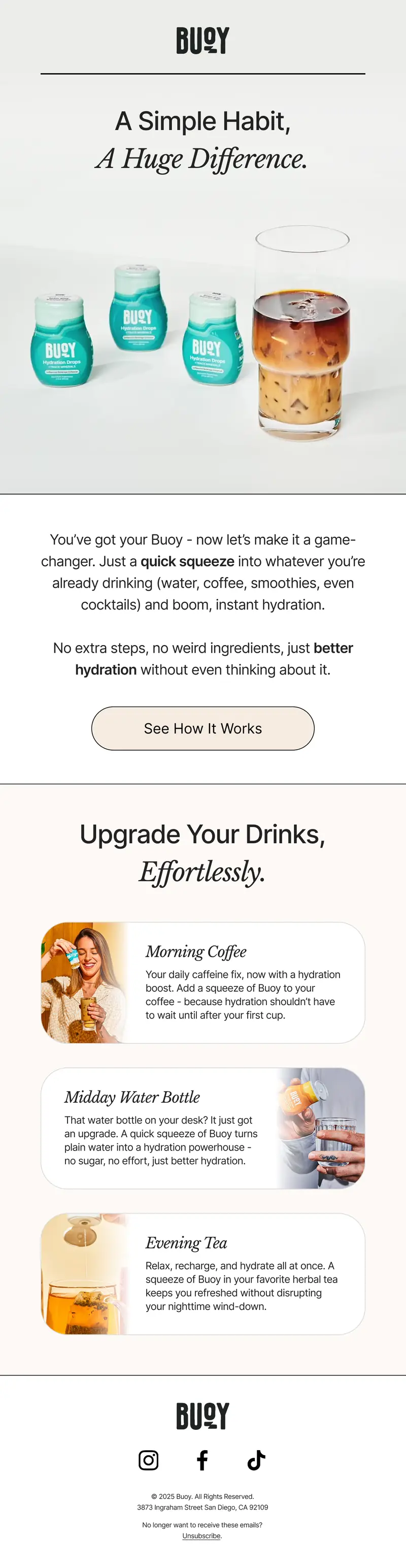 Second email design for Buoy