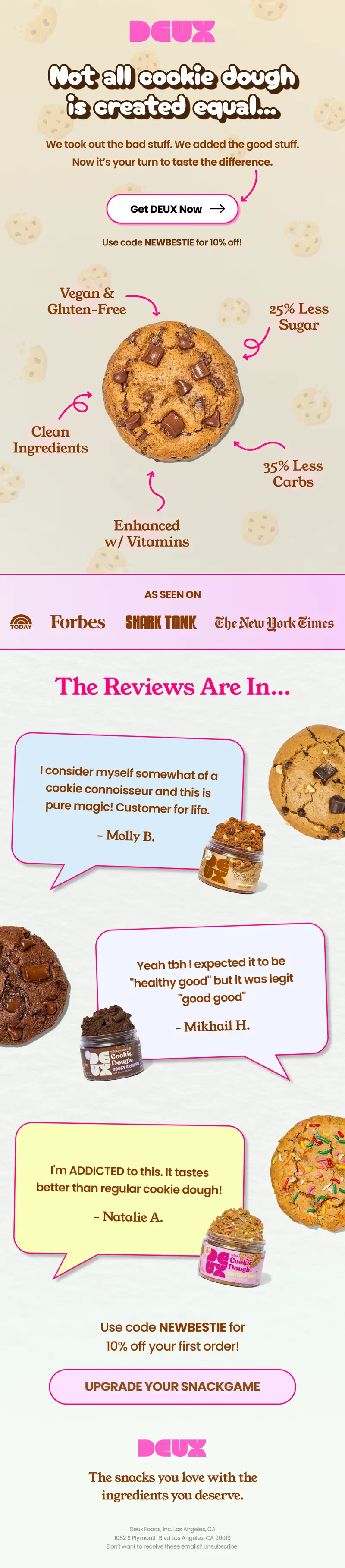 Second email design for Deux